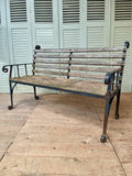 Vintage Garden Bench, Blacksmith Made - LOVINGLY MADE FURNITURE, SUSSEX - Antique & Vintage Furniture - front