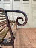 Vintage Garden Bench, Blacksmith Made - LOVINGLY MADE FURNITURE, SUSSEX - Antique & Vintage Furniture - back scroll