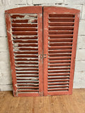 Antique French Shutters, Pair - LOVINGLY MADE FURNITURE, SUSSEX - Antique & Vintage Furniture - back