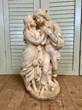 Vintage Embracing Couple Statuary on Base - LOVINGLY MADE FURNITURE, SUSSEX - Antique & Vintage Furniture - front view