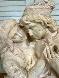 Vintage Embracing Couple Statuary on Base - LOVINGLY MADE FURNITURE, SUSSEX - Antique & Vintage Furniture - face view