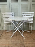 Vintage French Garden Table & 4 Chairs, Folding - LOVINGLY MADE FURNITURE, SUSSEX - Antique & Vintage Furniture - set folded up