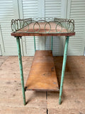 Vintage French Florist Stands - LOVINGLY MADE FURNITURE, SUSSEX - Antique & Vintage Furniture- side on view of wire