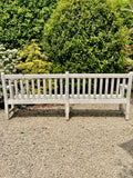 Vintage "Lister" Garden Bench, Painted - LOVINGLY MADE FURNITURE, SUSSEX - Antique & Vintage Furniture- back